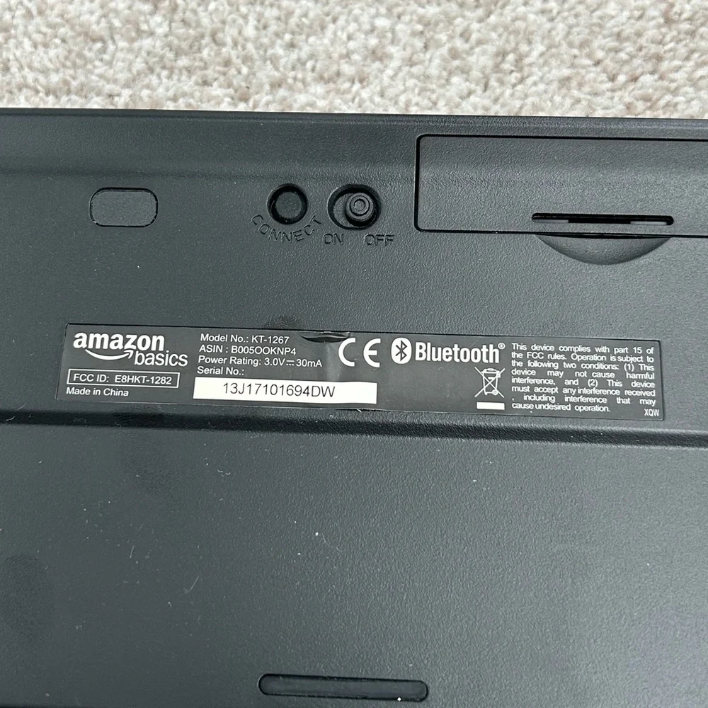 AmazonBasics Bluetooth Keyboard with Mini Travel Stand for Android Devices